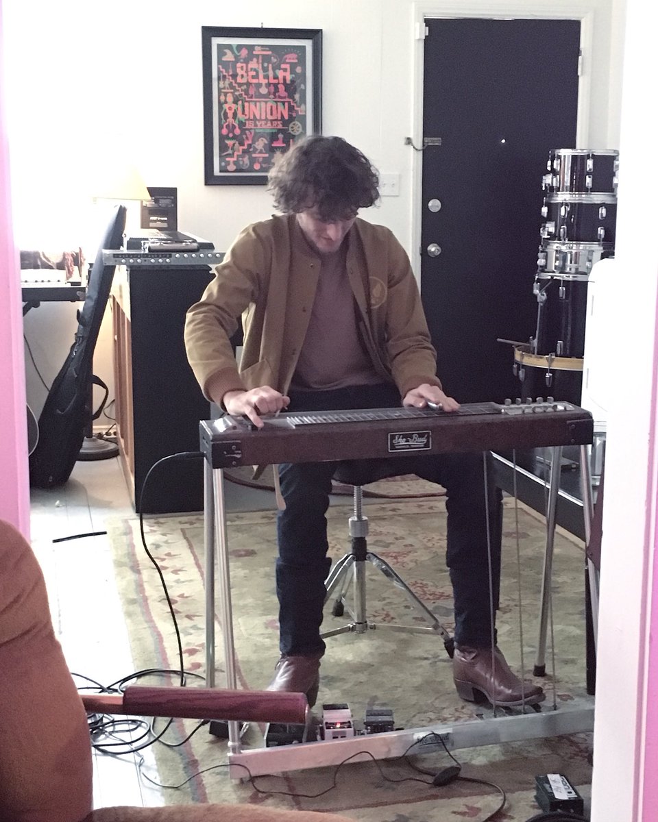 Our good friend <a href="/johncalvinabney/">John Calvin Abney</a> stopped by today to lay down some pedal steel. 

We love this guy.