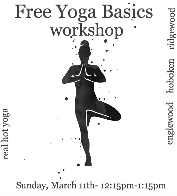 RealHotYogaNJ's tweet photo. Are you new to #yoga? Need a good tune up your form and alignment?
Join us FREE tomorrow from 12:15pm-1:15pm in this nonjudgmental space in learning the basics. You'll be going with the flow before you know it! Studio wide! #englewood #hoboken #ridgewood #realhotyoga https://t.co/iTAd2B7jOE