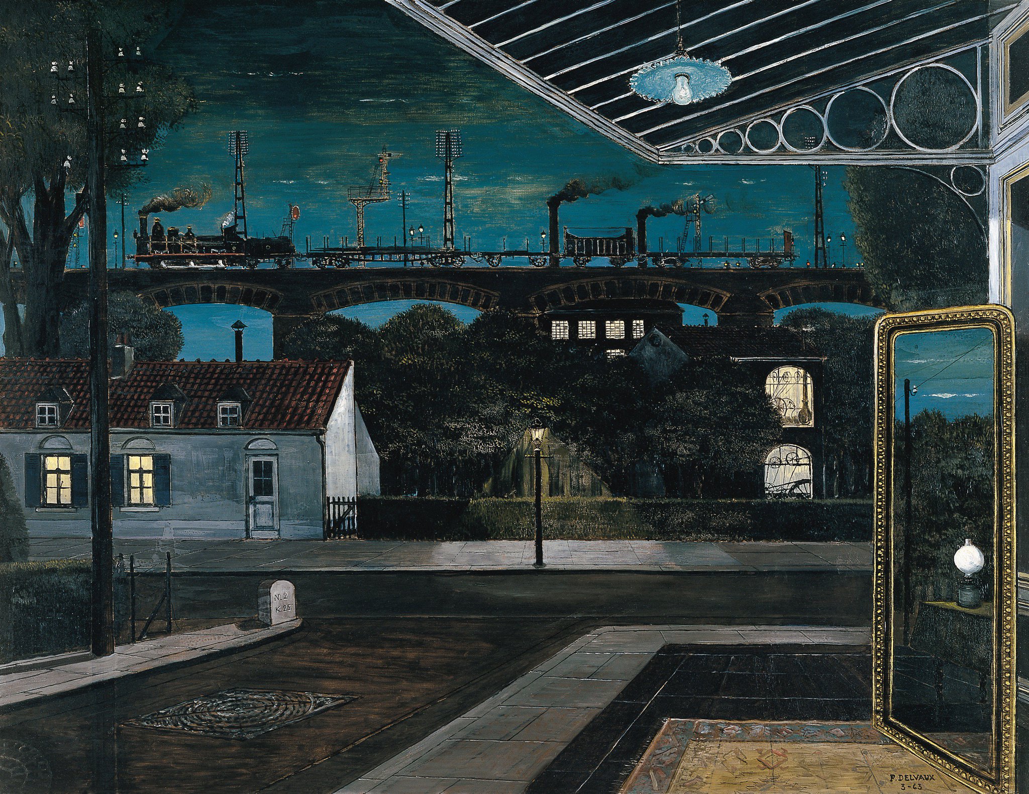 Anne Mortier on Twitter: "The viaduct Paul Delvaux #night… "