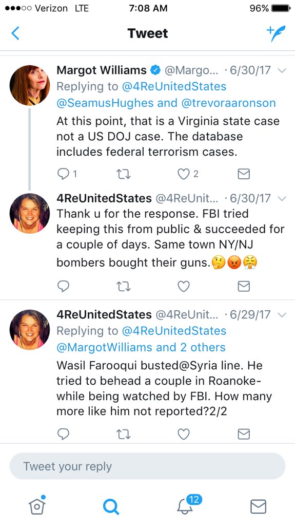 4ReUnitedStates's tweet photo. @JIBCAMERA @City_of_Roanoke @NRA Sounds about right. #RefugeeCity where Kenyan shot up old workplace+homegrown terrorist #WasilFarooqui almost beheaded 2 refugees while screaming #AllahuAkbar! FBI decided to tail him instead of arrest him. Turkey caught him on border of Syria trying to join #ISIS! #NOTrecorded👇 https://t.co/vD26T3B0c2