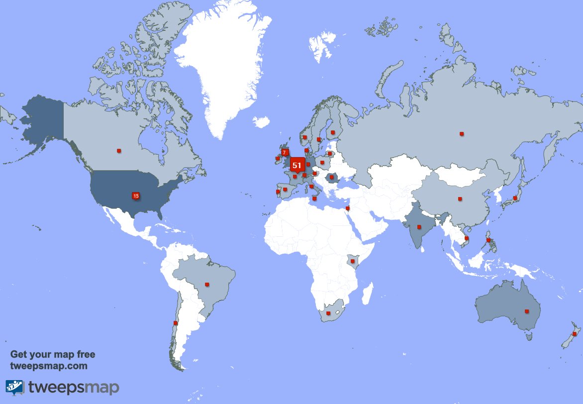Jlybaert's tweet photo. My followers are in Belgium(50%), USA(15%) Get your free map https://t.co/5Eejs54wy2 https://t.co/Z4PcLyBcw8