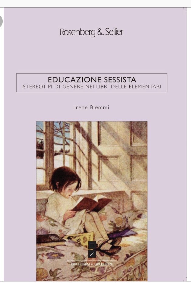 'La scuola dovrebbe essere un correttore della società,invece non fa che replicare e  istituzionalizzare le diseguaglianze sociali e di genere'.#irenebiemmi I libri per l'infanzia vanno riscritti secondo parità di genere.  #presadiretta #disparitadigenere #LottoMarzo