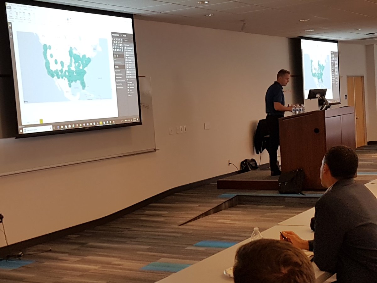 Powerthon's tweet photo. The Awesome @crmchartguy showing how to Improve Analytics using @MSPowerBI with @MSFTDynamics365 #D365Dallas #dynamicssaturday #MSdyn365 https://t.co/CSVtUGQpi1