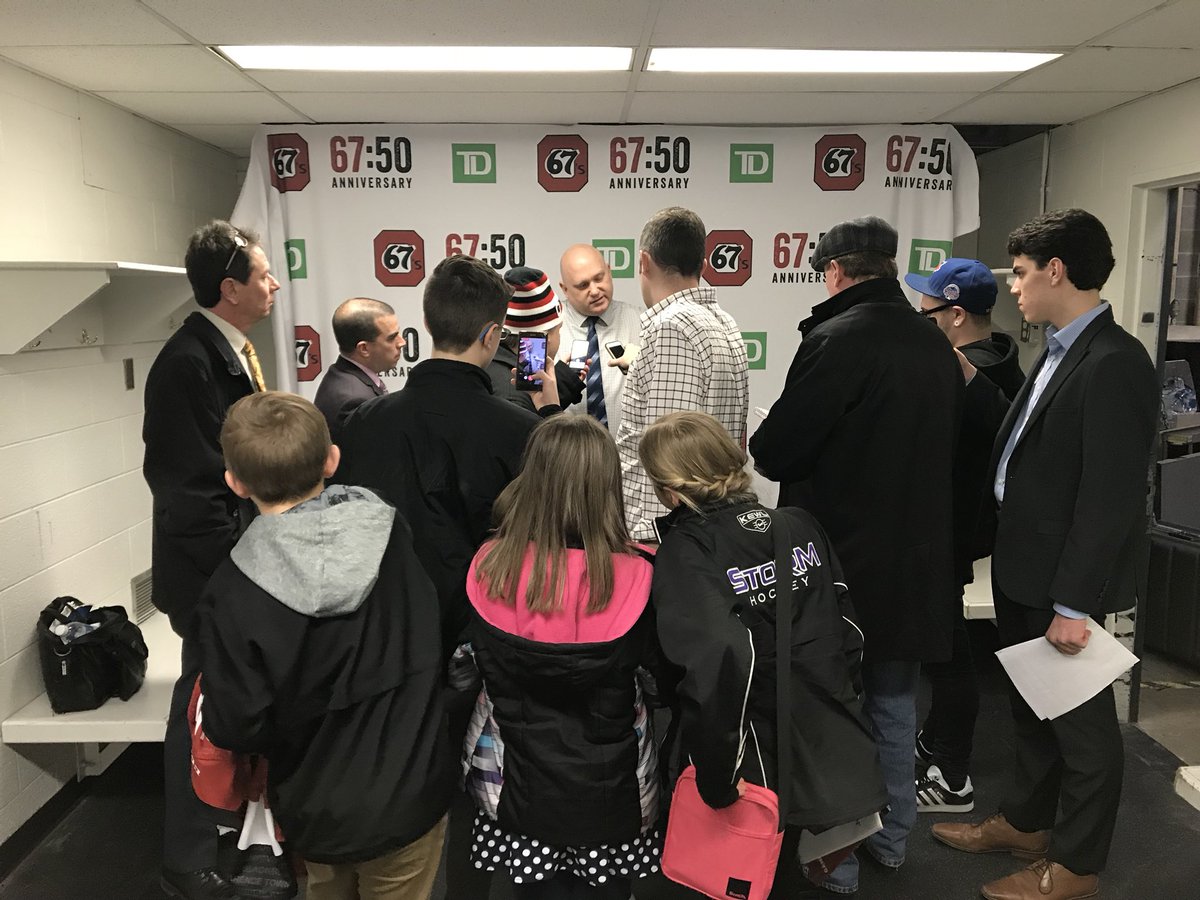 GdotAmiel's tweet photo. Today @Ottawa67sHockey media team member @chrishofley, hosted 4 junior journalists as part of the #50for50 Campaign! They got all-access to TV and Radio broadcasters and will be presenting their game stories on our website Tuesday! #67sCommunity https://t.co/vSRbZzia1W