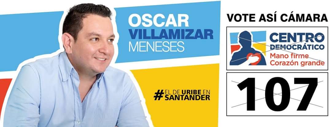 OscarVillamiz's tweet photo. Fortalecer la #Seguridad urbana y rural, luchar contra el #Microtráfico es mi propuesta para llegar a la Cámara.  Los invito mañana a depositar su voto a #ElDeUribeEnSantander  #CD107 por un Santander Productivo y Seguro. https://t.co/7Oh3Y1ic40