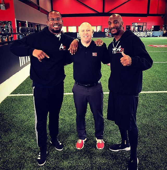 MikeAbramson's tweet photo. Congrats to @aqibtalib21 on opening @aplus.d1 in Carrollton today! Great seeing another awesome D1 partner, @vonmiller! #wetrainhere #d1training #aplusd1 https://t.co/Cv0AUw3GVy https://t.co/x9lt7NbhSb