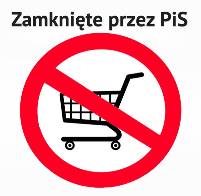 ko_klub's tweet photo. ⚠️ W niedzielę sklepy zamknięte przez PiS 🚫

Podajcie dalej,
a najlepiej na witryny sklepowe dajcie ‼️ https://t.co/gTVCOSONsM