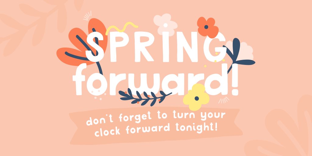 This is your joyous reminder to turn your clocks back tonight. It might mean less sleep, but it also means longer days, sunshine and warmer temperatures are on their way! #DaylightSavings