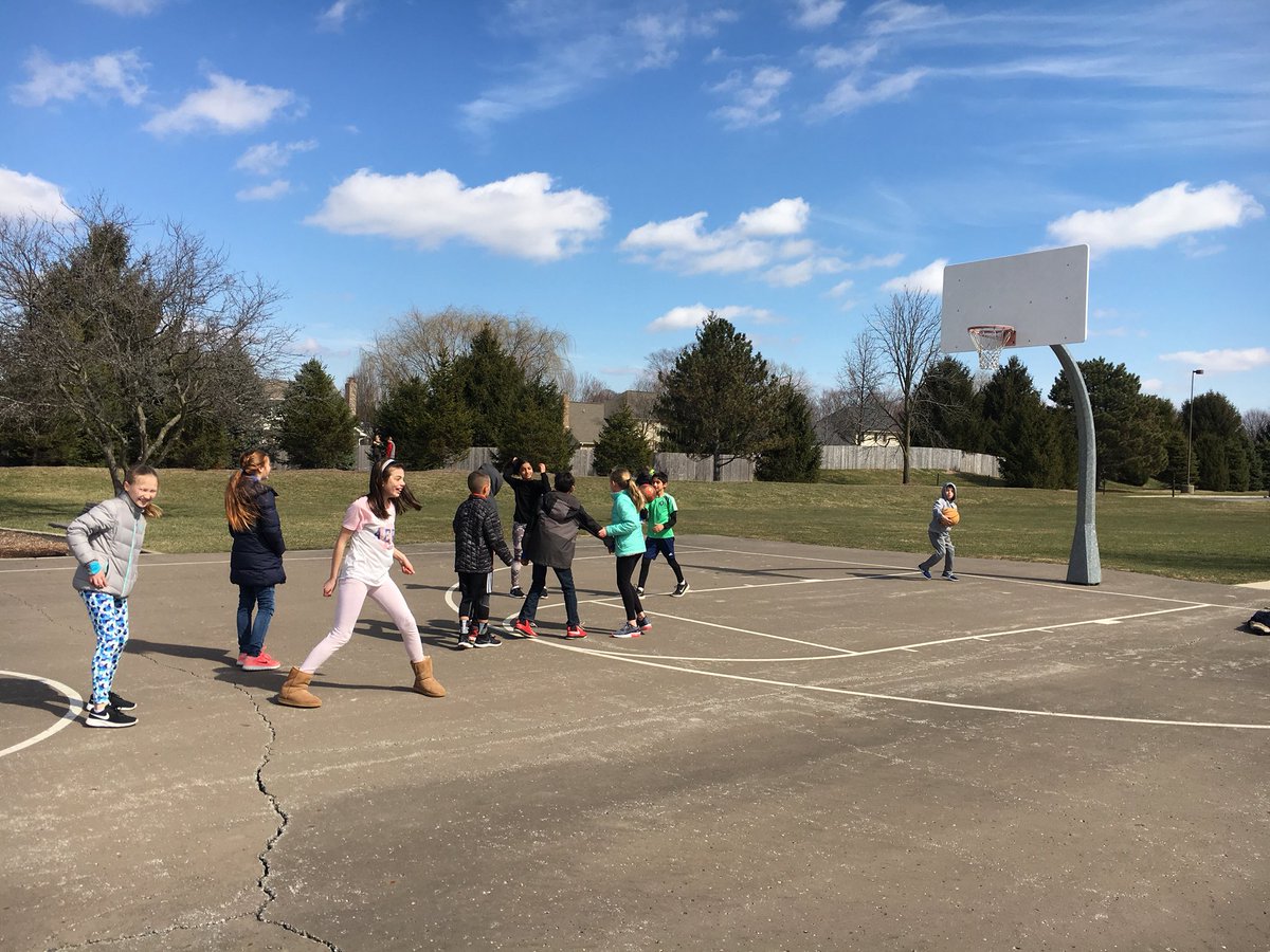 Just a friendly game of knockout on a sunny Friday afternoon!