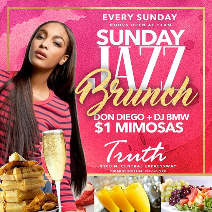 iamladyjaecelyn's tweet photo. •Doors Open At 11am • 21+ • #LIVE Music By Don Diego • $1 Mimosas • All You Can Eat Buffet · Tickets and Table Reservations Can Be Made Online https://t.co/Dr4xaUMzlS
#SundayBrunch #TruthSundays #JazzBrunch #PriceGroup #Dallas #DFW #Brunch #SundayFunday https://t.co/BZ2KRY4Bvl