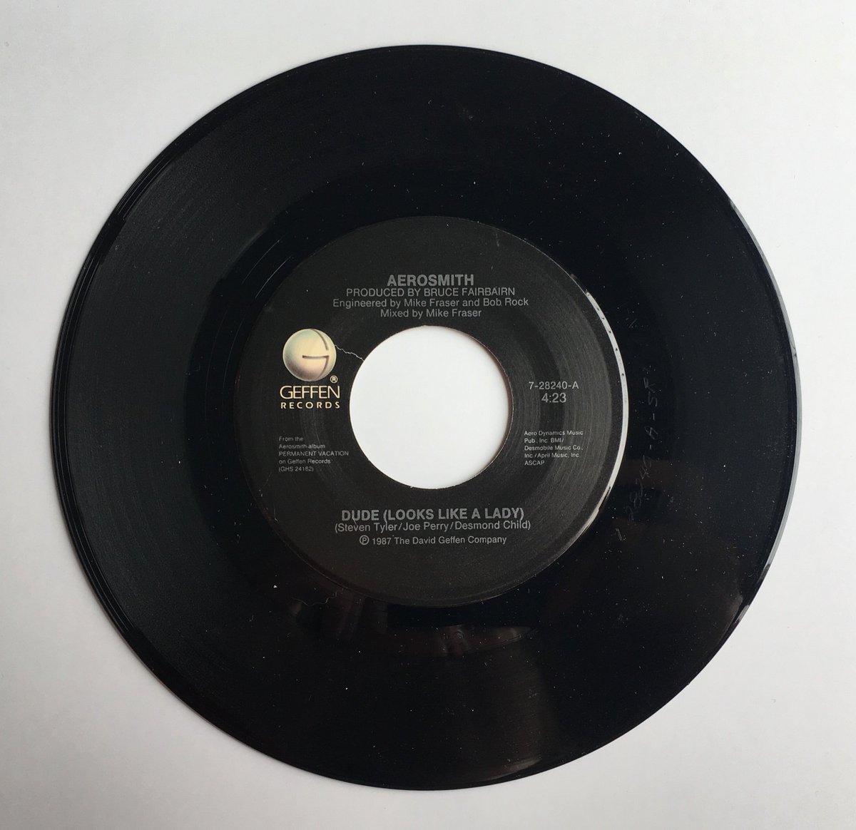 mixtapemylife's tweet image. #45Record find: @Aerosmith "Dude (Looks Like a Lady)", sung by @IamStevenT