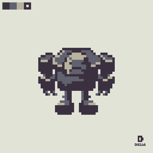 PixelDiegus's tweet photo. Un #golem de #piedra, sintetizado a 32x32 pixel. #pixelart #pixel #videogame #game #gamedev #indiegame #gamedesign #art #digitalart #animation #design #ilustration #asprite #8bits #retro #diegus #rock #palettes #monster https://t.co/aewhxPnwYd