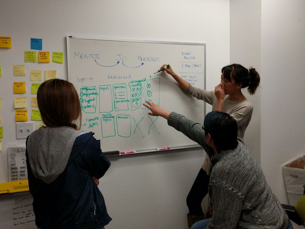 Our education team started on the #prototyping stage! So cool to witness all these ideas being built out. #GSJLa #GSJam