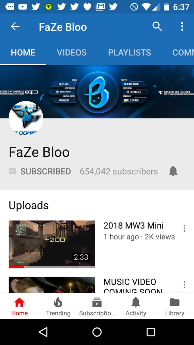 SoonToGame's tweet photo. Someone explain to me how the Sniping God of @FaZeClan the legend himself @FaZeBloo has almost 1 Million subscribers yet gets less than 10k bloody views. This man should be getting 200k to 300k views if not more. Go give home a bloody view for Christ sake. #FaZeUp #FaZeBloo https://t.co/3DhMBA0oVr