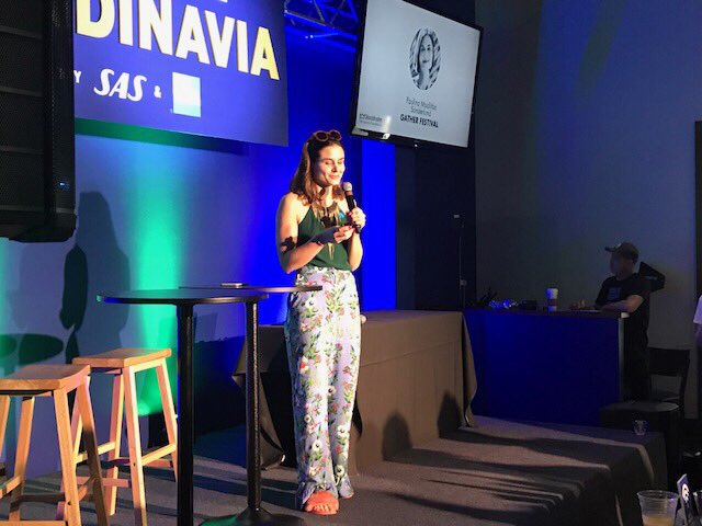 SthlmInno's tweet image. Multi-talented @pauspling talking about upcoming @GatherFestSTHLM  and her entrepreneur journey at STHLM Visionary Lunch at #SXSW18 today!