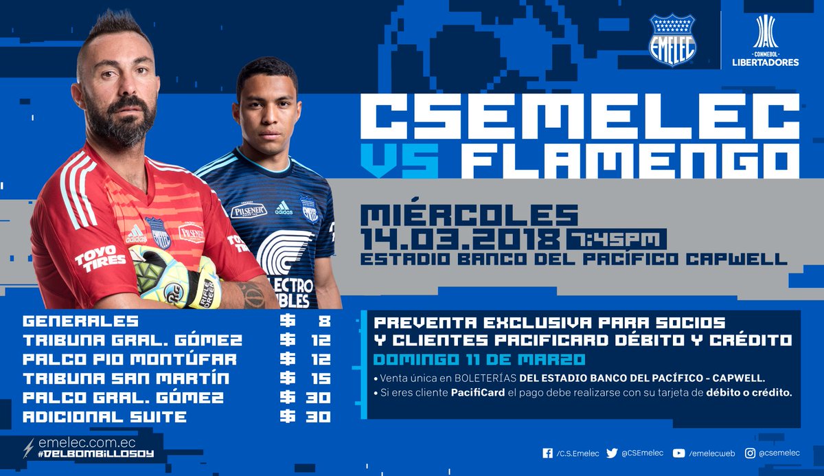 SociosEmelec's tweet photo. ¡MAÑANA! Preventa exclusiva para socios y clientes PacifiCard débito y crédito. https://t.co/BeLs0hj8Hp