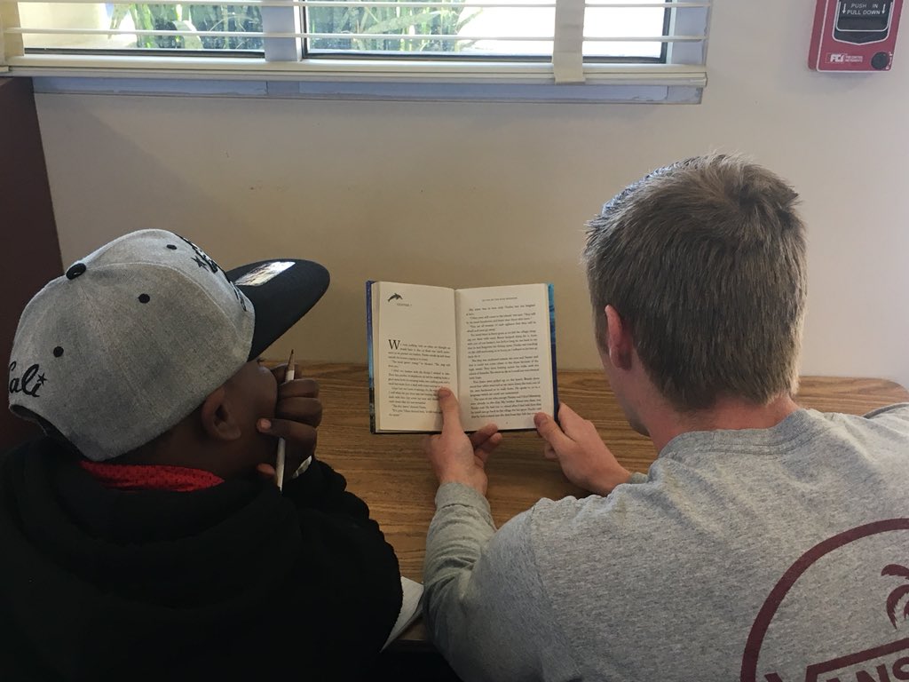ClaySDUSD's tweet photo. Great start to Red Across America week with our SDSU guest readers! https://t.co/nvEdYf4exA