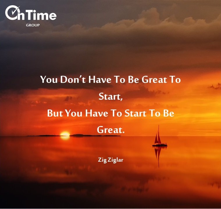 OnTimeGroupUAE's tweet photo. You Don’t Have To Be Great To Start, But You Have To Start To Be Great.” – Zig Ziglar
.
.
.
.
.
.
.
.
.
.
#Startnow #StartGreat #Quoteoftheday #inspirationalquotes #UAE #Dubai #Mydubai #dxb #vision #vision2020 #mission #workhard #begreat #bethankful #Start https://t.co/fbELvLBfxW