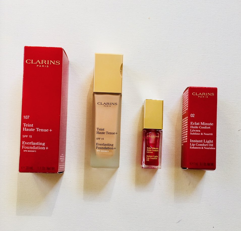 Clarins always adds botancial active ingredients into its makeup. I'm giving away Everlasting Foundation in 107 Beige + Instant Light Comfort Oil in Raspberry. To enter, follow <a href="/davelackie/">dave lackie</a> &amp; RT