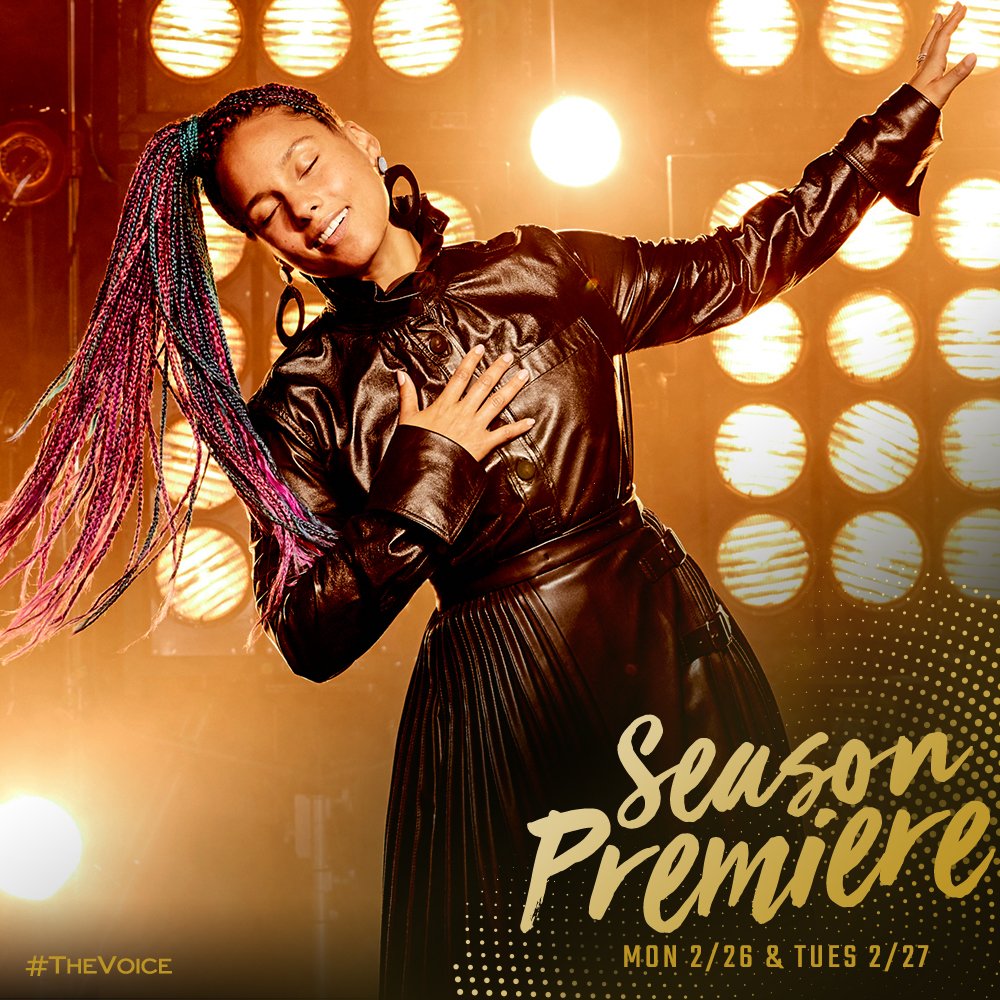 aliciakeys's tweet photo. I'm baaack! 🎙️🎶 🖲️💺That's how it goes on @NBCTheVoice! Tune in TONIGHT at 8/7c to catch the first round of blind auditions! May the best voice win #TeamAlicia https://t.co/eeMyRM0ezQ