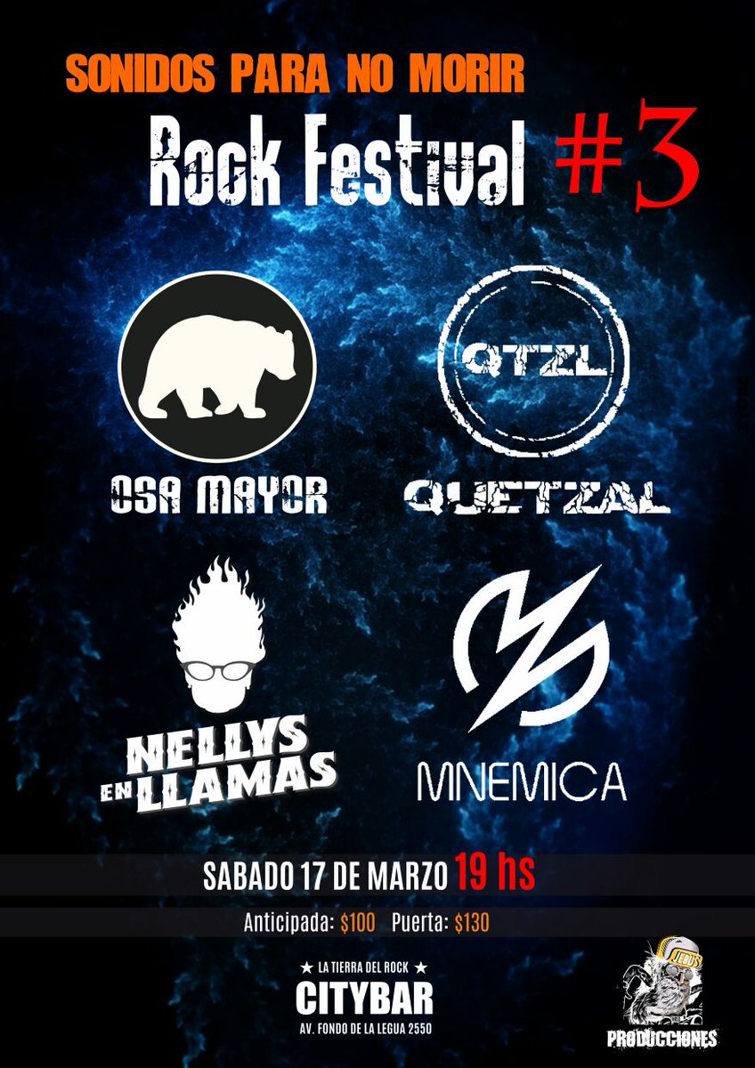 Y se agrega una mas! El 17 de marzo los estaremos esperando a todos para disfrutar de una gran noche de rock en City Bar, Av. Fondo de la Legua 2550, Martinez, junto a Osa Mayor, Quetzal y Nellys en llamas. Muchas gracias! <a href="/MnemicaRock/">MNEMICA Rock</a> #quesearockpapa