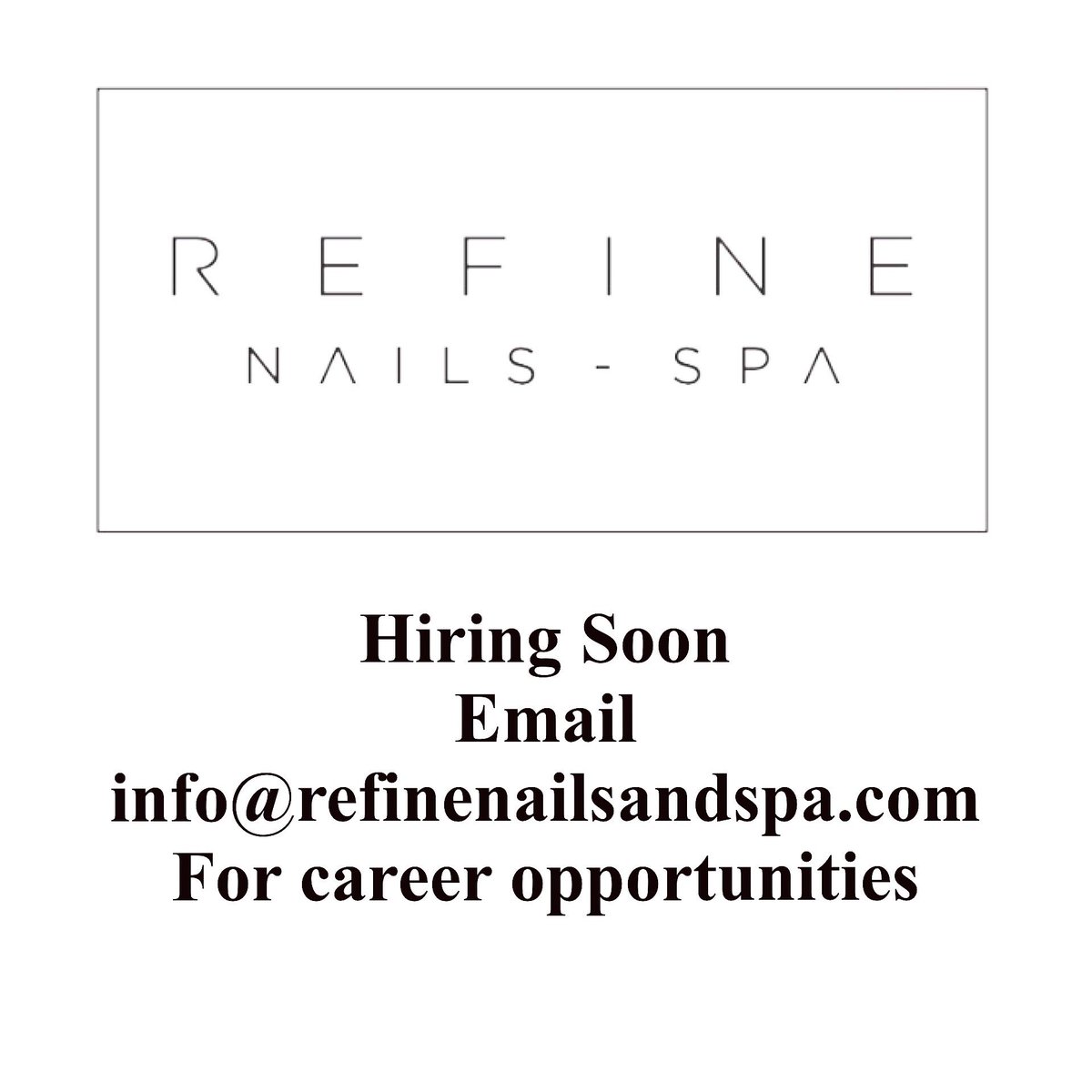 RefineNailsnSpa's tweet photo. #hiringsoon
#careeropportunities 
#frontdeskstaff 
#nailtechnicians 
#aestheticians 
#lashtechnicians 
#microbladetechnicians
#refinenailsandspa
#emailresume
info@refinenailsandspa.com
910 Dexter Ave N Seattle WA 98109 https://t.co/TO7YVhWvlg