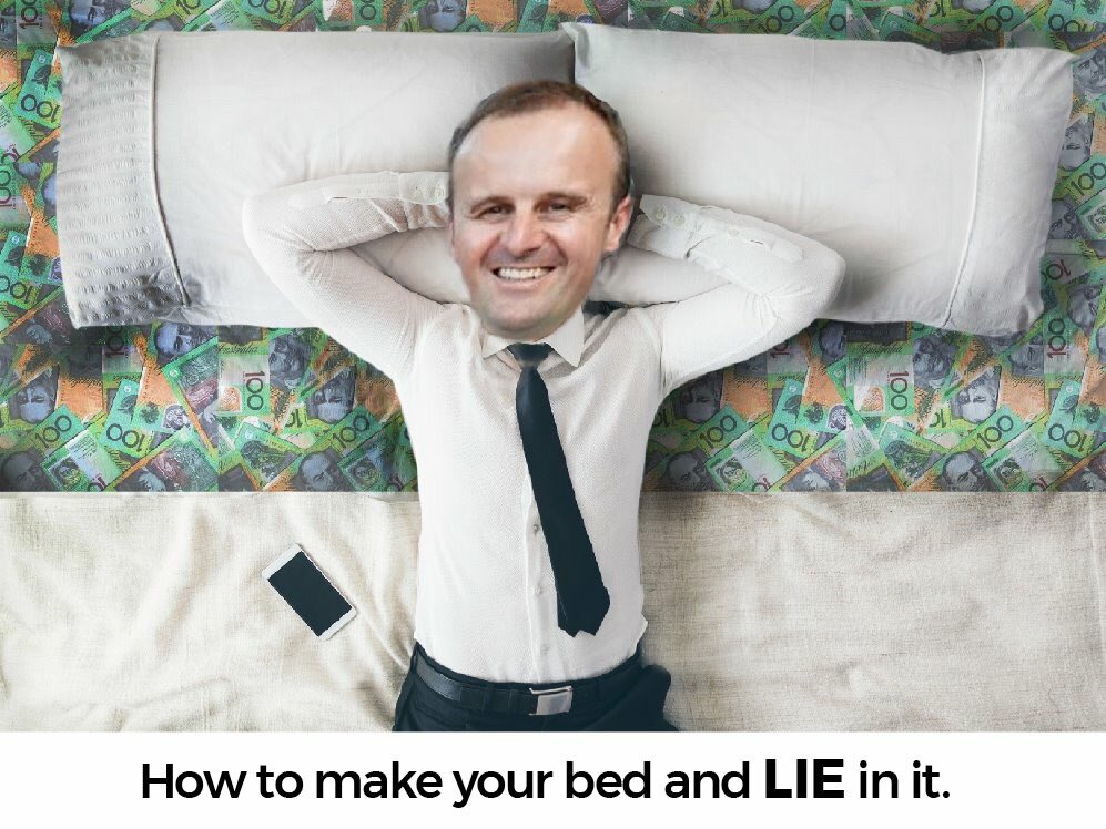 Has Barr perfected the art of "How to make your bed and LIE in it"?
#acticac #canberra #actpol
