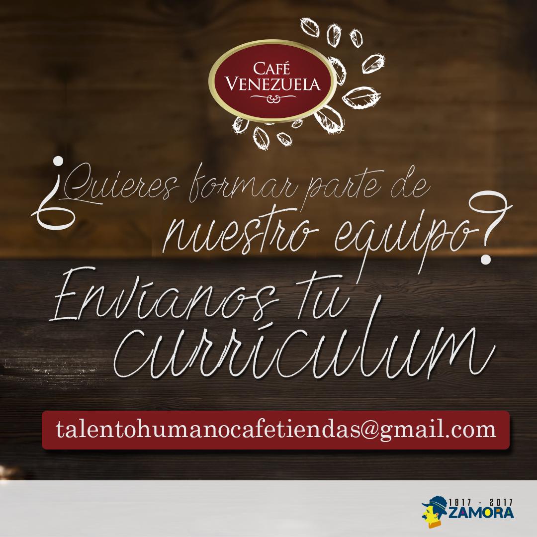 CafedeVenezuela's tweet photo. Envianos tu CV y forma parte del equipo de @CafedeVenezuela #ContadorPublico #Administrador #TecnicoEnInformatica https://t.co/ArtyEGz54A
