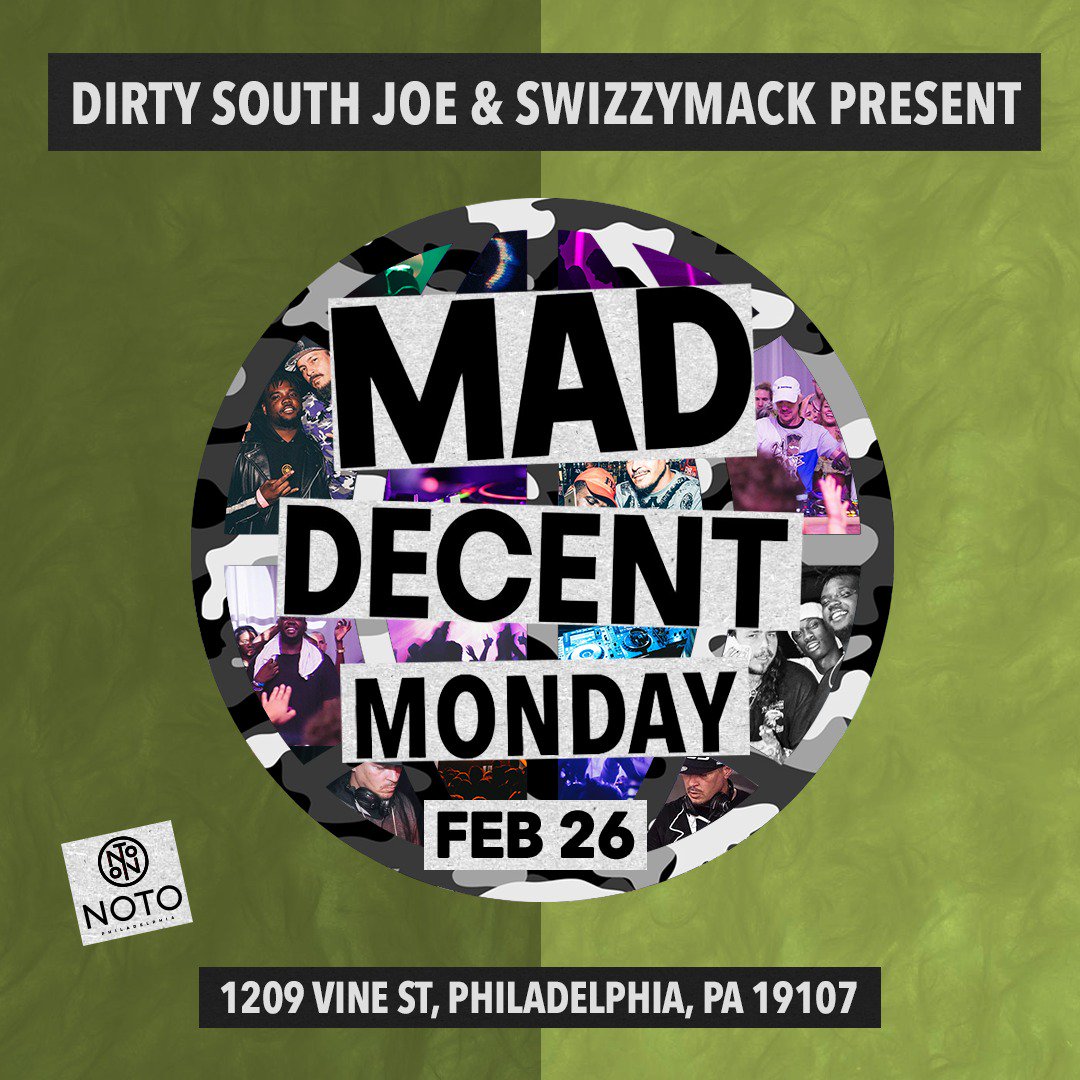 Philadelphia get your free tickets to Mad Decent Monday tonight with <a href="/dsjoe/">Dirty South JoyBoy</a> &amp; <a href="/Swizzymack/">STAY HAPPY</a> here: eventbrite.com/e/mad-decent-m…