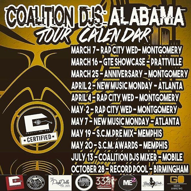 DJLastLaff's tweet photo. Artists WE’RE ON TOUR!!!! Get with us and let’s get you the exposure that you need. Hit my DM or @coalitiondjsalabama and let’s work! #WeBreakRecords #WorkWithUs #NewMusic #UndergroundArtists #Tour #Exposure #Alabama #Atlanta #Memphis #Montgomery #Prattv… https://t.co/Ol12x3RBFV https://t.co/q3EPALIdGk