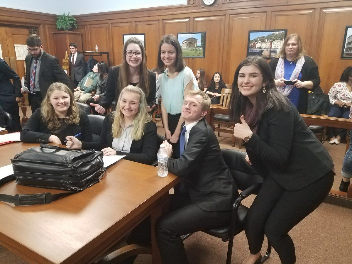 MontourLawTeam's tweet photo. Congrats on a great season everyone. We unfortunately fell to Pine Richland. Congrats to Caroline and Abby on their best attorney and witness awards!! https://t.co/JJDtjytDjb