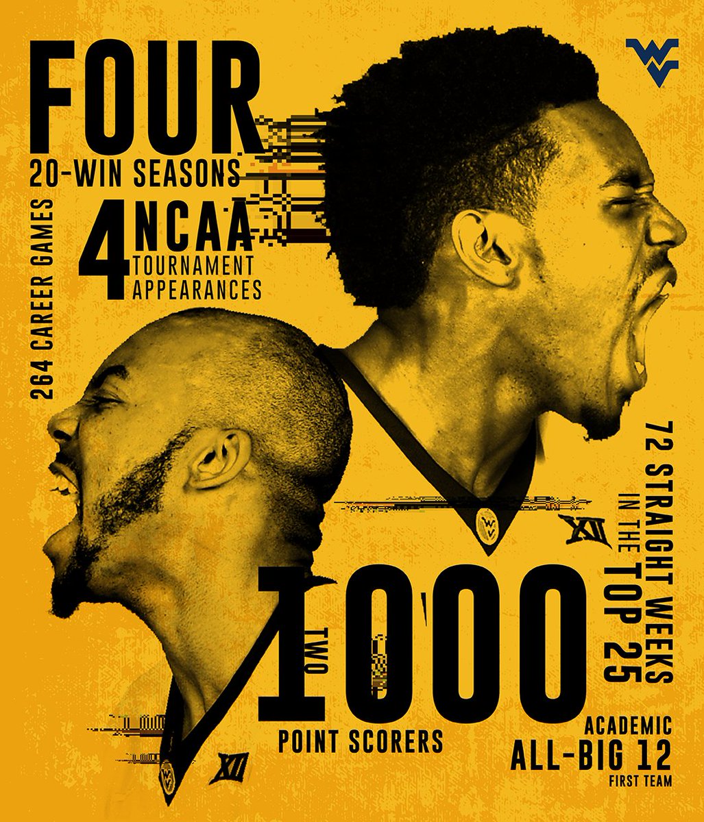 WVUhoops's tweet photo. We'll let the numbers do the talking. Thank you for all you have done Jevon and Dax! https://t.co/5Kq9kjUlnS