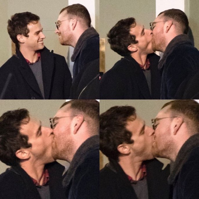 Image result for Sam smith kissing boyfriend