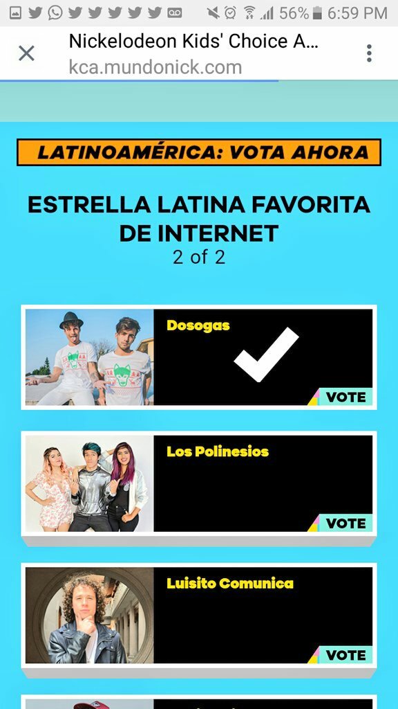 Sebasti17612044's tweet photo. Listo ya vote!!! Mil veces🙂🙈 https://t.co/vh2zUdFZSw