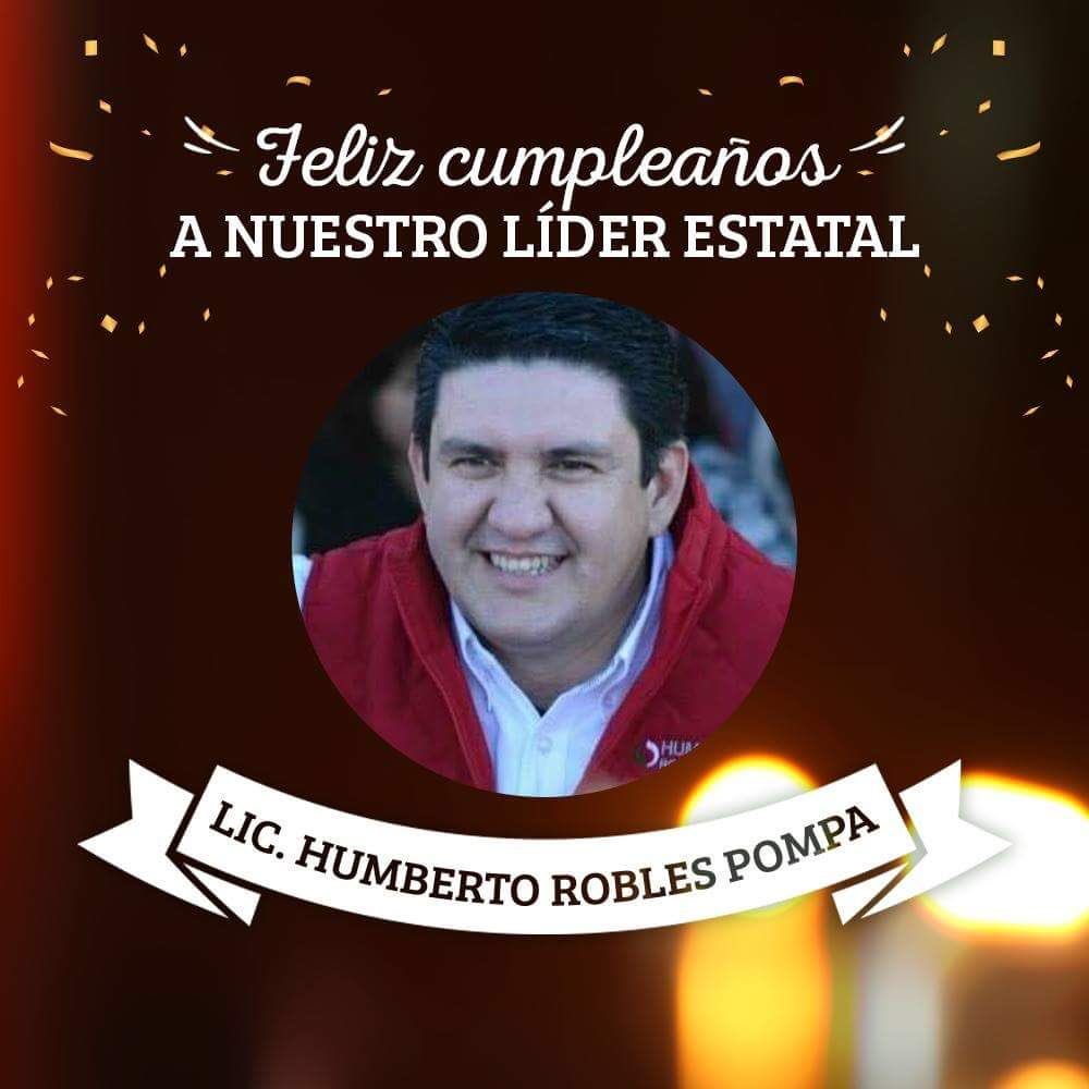 CNOP_QUIRIEGO's tweet photo. Muchas felicidades a nuestro líder estatal @ROBLESPOMPA por su cumpleaños.

Le deseamos un muy feliz día todos los integrantes de #CNOPQuiriego https://t.co/dFhGSj0L2S