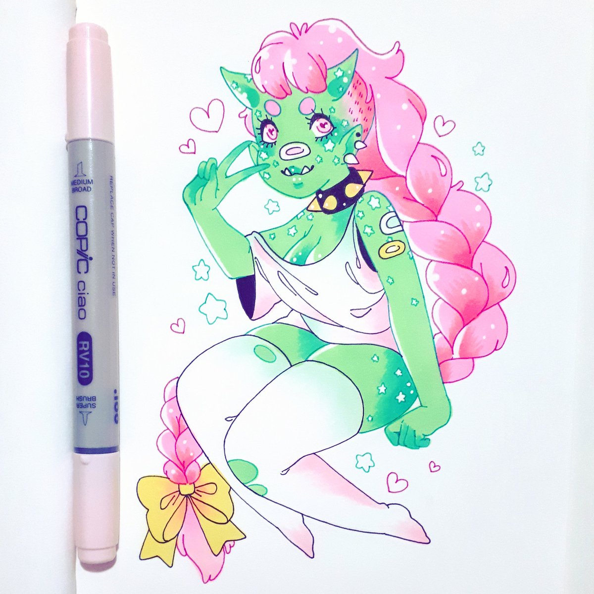 ghoulkiss's tweet photo. Orc-ish girly! ☆ https://t.co/FsUODipxaw