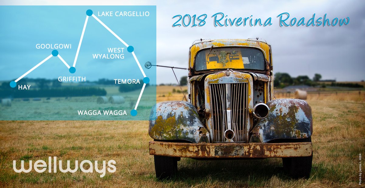 Wellwaysau's tweet photo. 6 men, one vehicle, a road trip across rural NSW to promote men’s mental health and suicide prevention. 🚗 Follow their journey from Wagga Wagga to Hay #roadtrip #journey #mentalhealth #men #menshealth #suicide #wellness @MurrumbidgeePHN See more >> https://t.co/mZkIYR7WaC https://t.co/WBzwcfgMRd