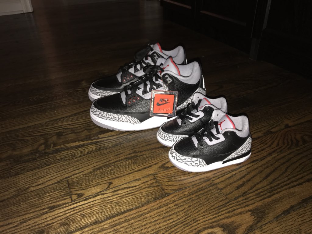 ChaseGreatness3's tweet photo. Got some 🔥 over the weekend. SOLD OUT everywhere, Thanks to @headshoes for the assist. The Young King needs to Rock them too. #soldout #cement3 #retroIII
#heat #jumpman #jordan23 https://t.co/CvkQlS43yK