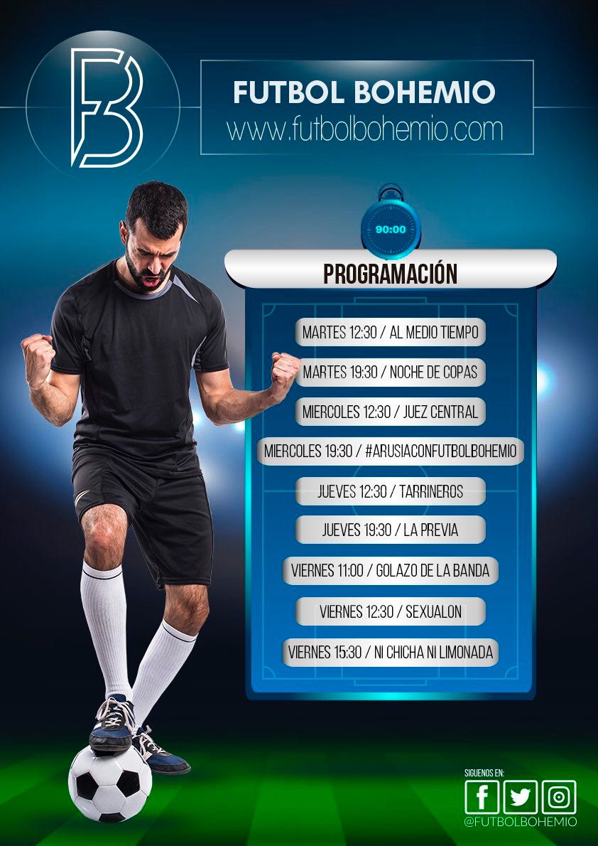 pablo_serrano88's tweet photo. Les esperamos todos los jueves a las 14:30 en #LosTarrineros y los viernes 15:30 en #NiChichaNiLimonada por el mejor canal digital del país @futbolbohemio. ¡Suscríbete y participa con nosotros! #futboldigital #futbolbohemio. https://t.co/wtuVp4qRBE