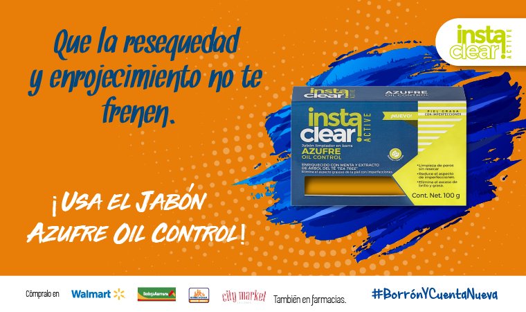 instaclearmx's tweet photo. Que nada te detenga, combate el brillo y granitos de piel con el Jabón Oil Control. #BorrónYCuentaNueva https://t.co/FyMc8OgRv6