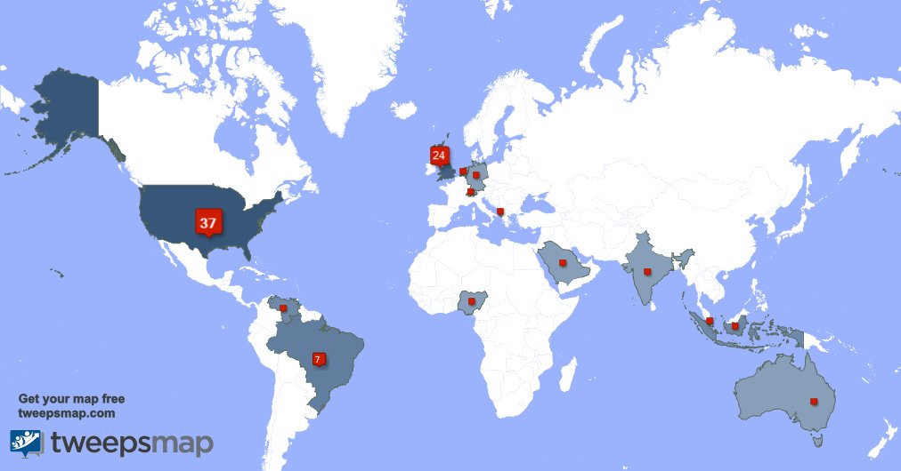 Countless907's tweet image. My followers live in USA (37%), UK.(24%)... Get your free map: tweepsmap.com/!christy844