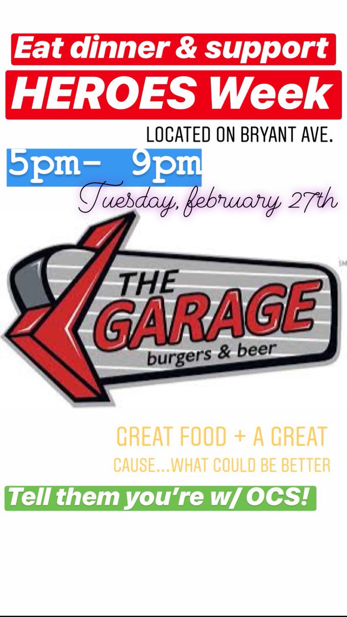 OCSheroesweek's tweet photo. TOMORROW. Eat good food for a good cause. @OCSStudentSec https://t.co/1VUtQzhY9E
