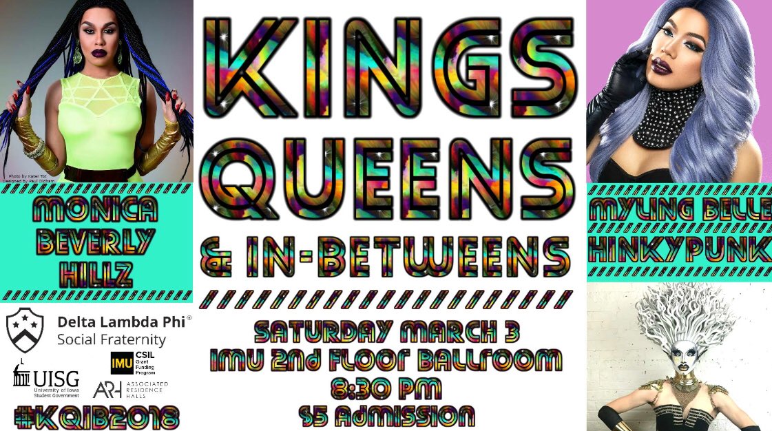 IowaDLP's tweet photo. Come out this Saturday and join Delta Lambda Phi for our annual Drag show! Only $5! Bring your friends💚💛 #KQIB2018 https://t.co/DOvkLaKdg0