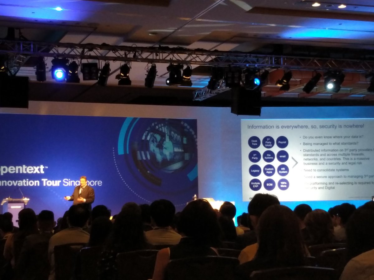 AmyC_OpenText's tweet photo. Do you even know where your data is? Information security is no. 1 in OpenText content management #informationsecurity #opentext #OTInnovate https://t.co/bPSD5StdZj
