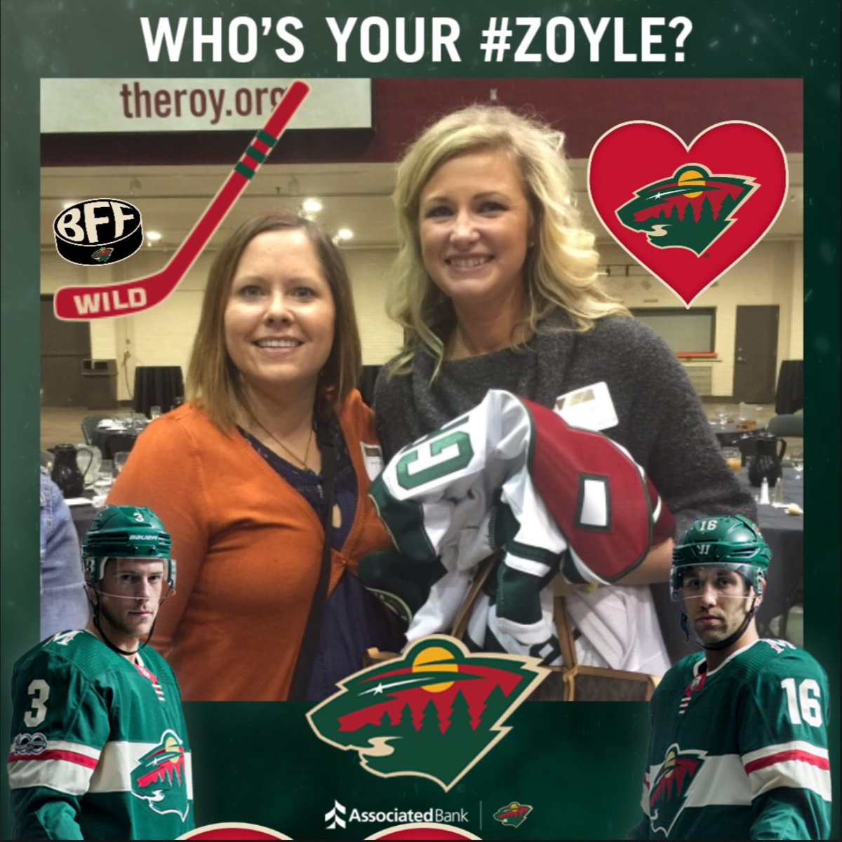 JBen76's tweet photo. @CharlieCoyle_3 @Jason_Zucker16 @AssociatedBank @HeatherLovesHoc You’re my #Zoyle! https://t.co/atSLjXCY5t