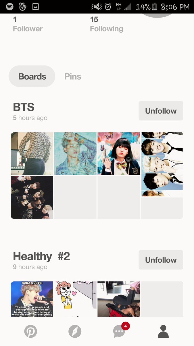 _chan_TAMMY's tweet photo. I don't post on twitter often. However I thought it was important for people to know that my mom has only used #Pinterest for about a month and made herself a #BTS board. So @BTS_twt officially has a new #ARMY. (PS: @JcanTediBear look at the monster I have made😂) https://t.co/Ir6Kz3DNTX