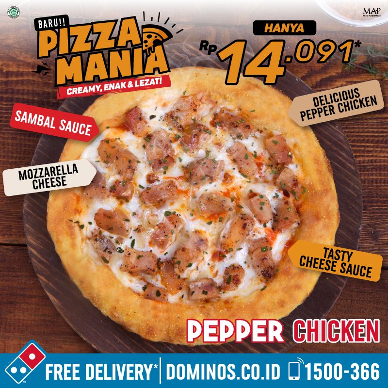 Domino�s Pizza ID on Twitter &quot;New! Pizza Mania �Chicken Pepper� Cuma