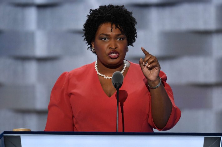 DisavowTrump20's tweet photo. Georgia State Rep. Stacey Abrams is the Democrat running against the idiotic Lt. Governor Casey Cagle who just threatened to punish Delta Airlines for severing their ties with the NRA. RETWEET if you support Stacey Abrams for Governor! https://t.co/L0WS77fRnp