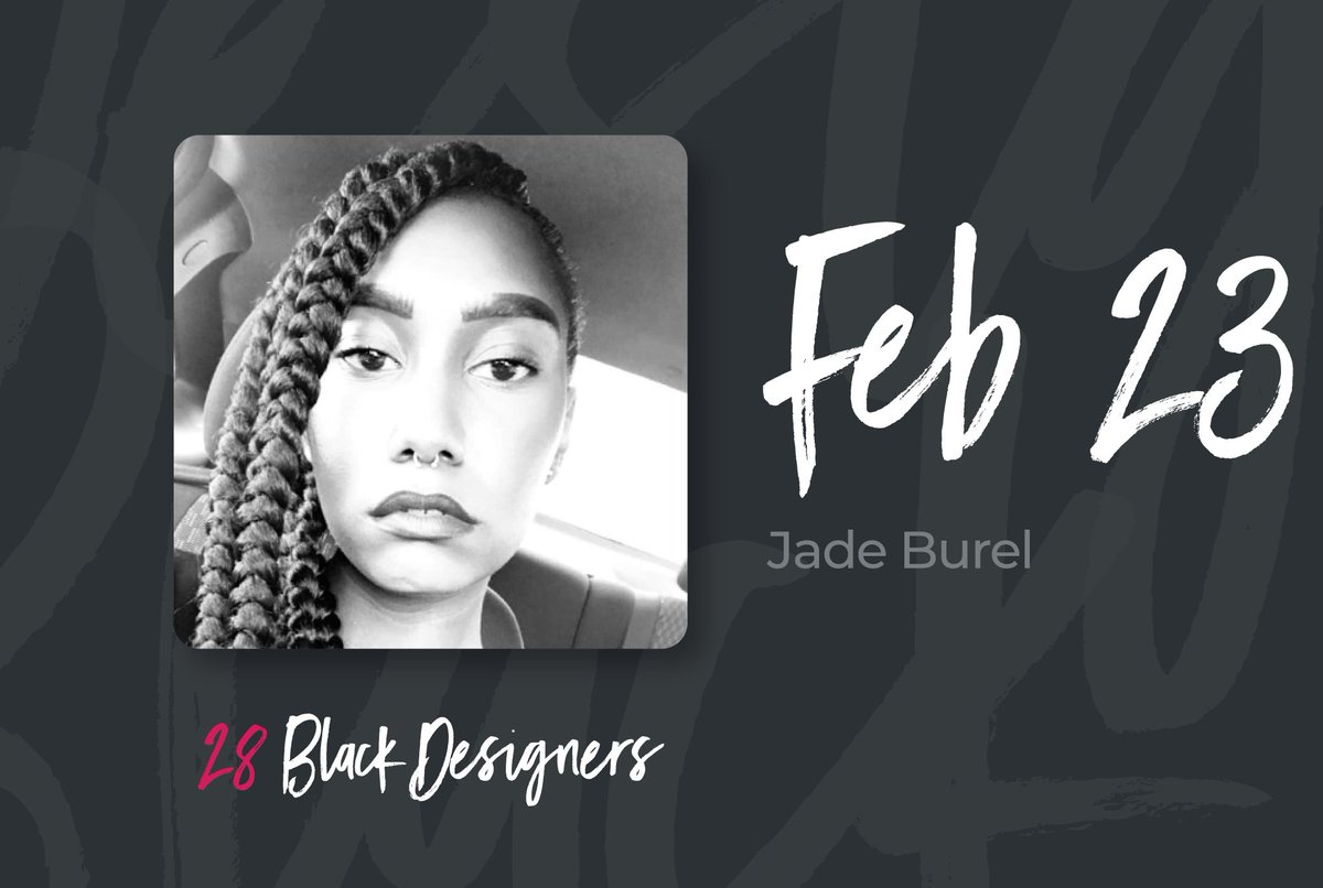 timothyhykes's tweet photo. Jade is a 24-year-old illustrator and graphic designer. She freelances part-time and specializes in futuristic, minimalistic, and clean, design that compliments bold typography and flamboyant color palettes. --> https://t.co/jCbw1EETJ5 #bhm #blacksindesign https://t.co/T3qGQi7KbY