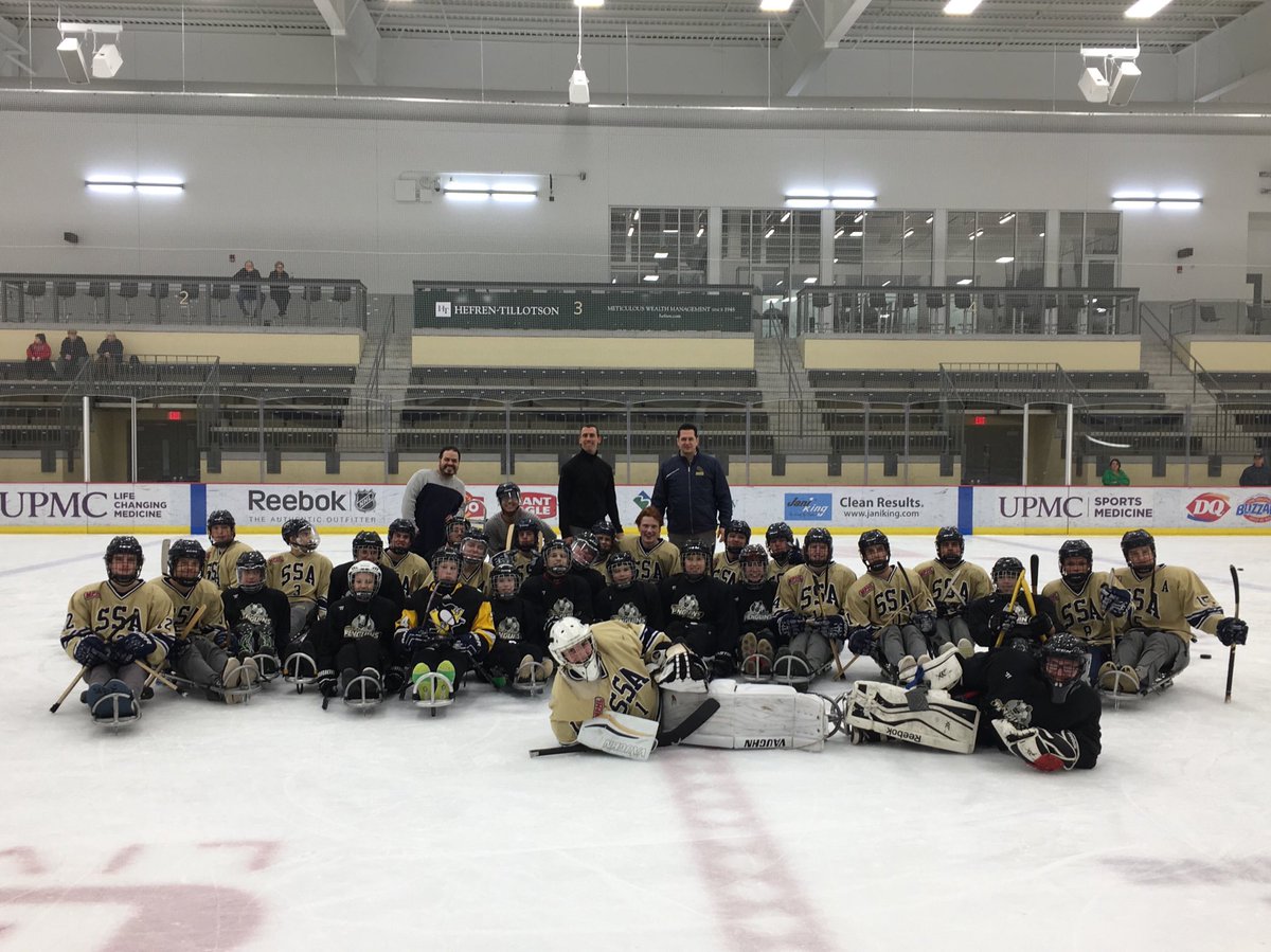 SSA Boys Prep played its Toughest game of the year tonight in a 6-2 loss to the Mighty Pens Sled hockey team. <a href="/ShadySideHockey/">SSA Boys Prep Hockey</a>
